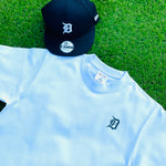 The Detroit Tee - (Navy Blue English D)
