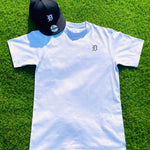 The Detroit Tee - (Navy Blue English D)